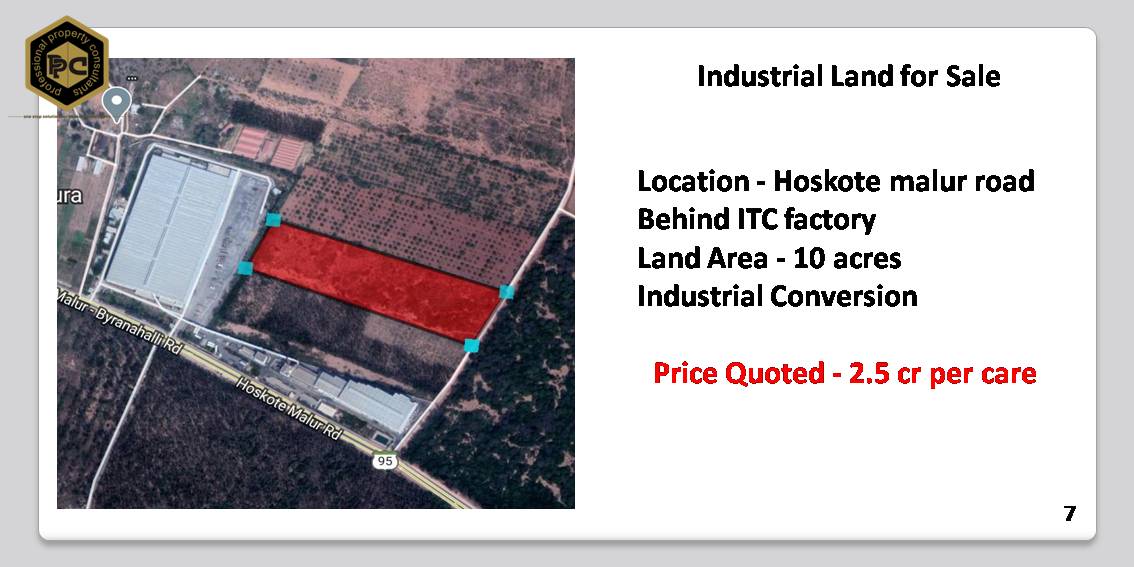 Industrial Land for sale in Hoskote